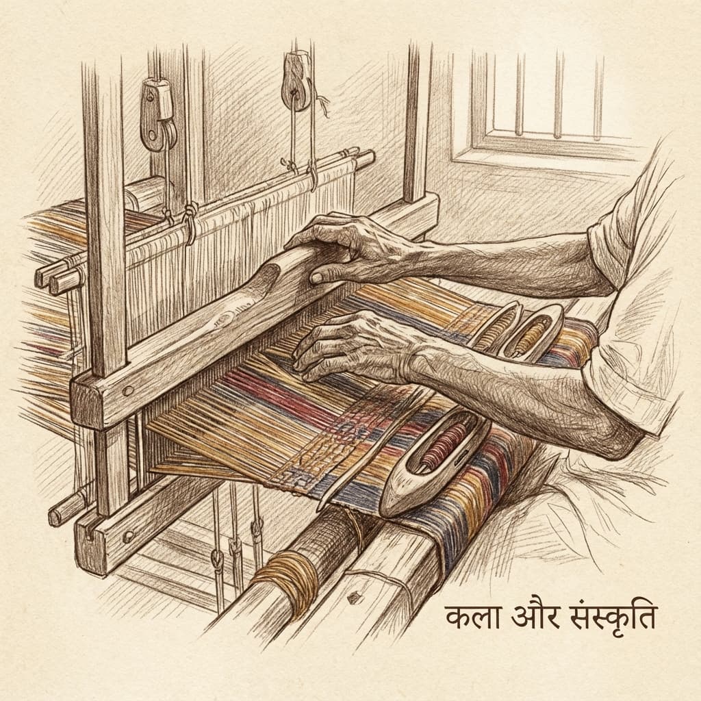 Artisan weaving sketch