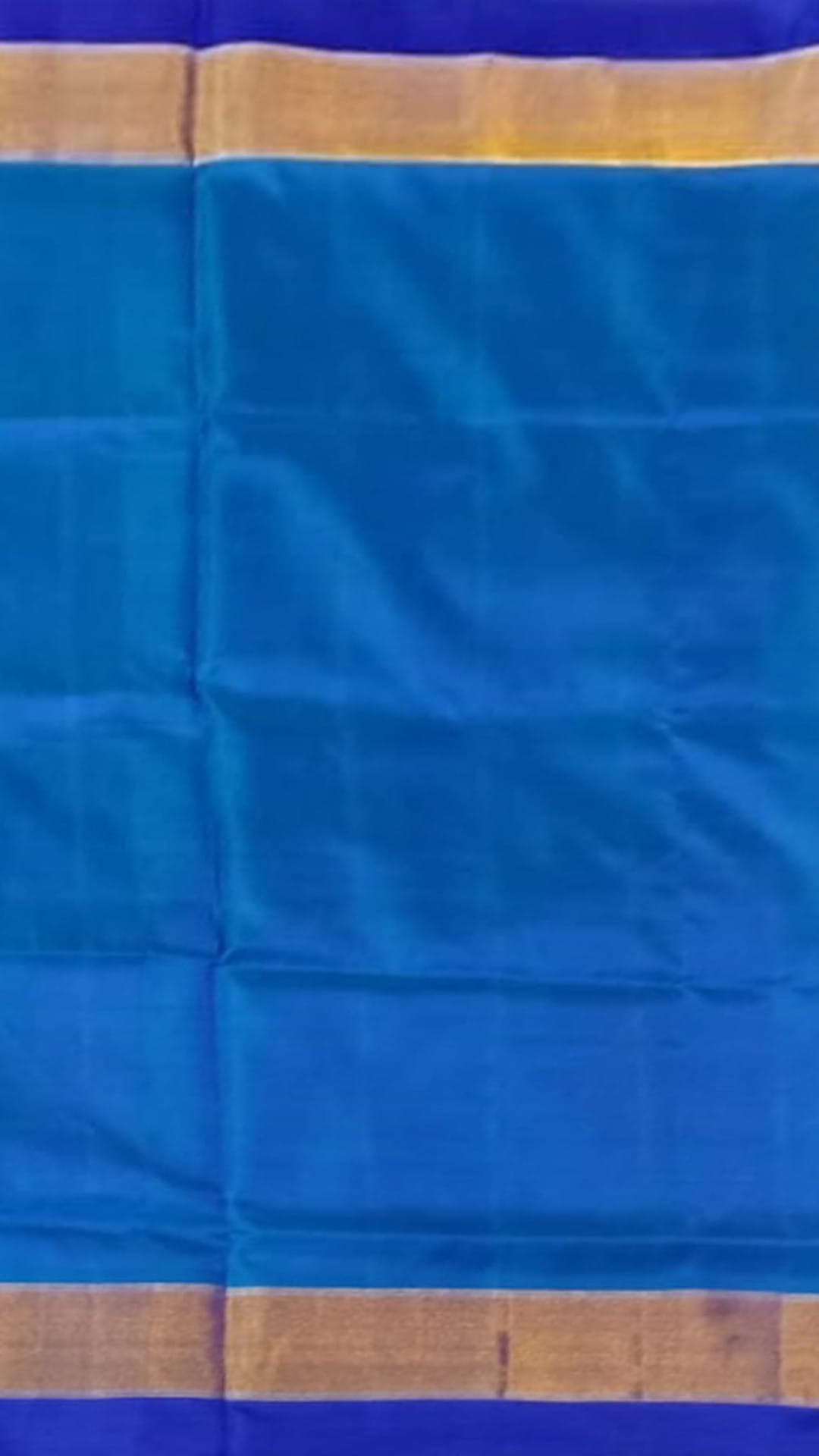 Pure soft silk Ananda blue with blue Pallu Uppada saree
