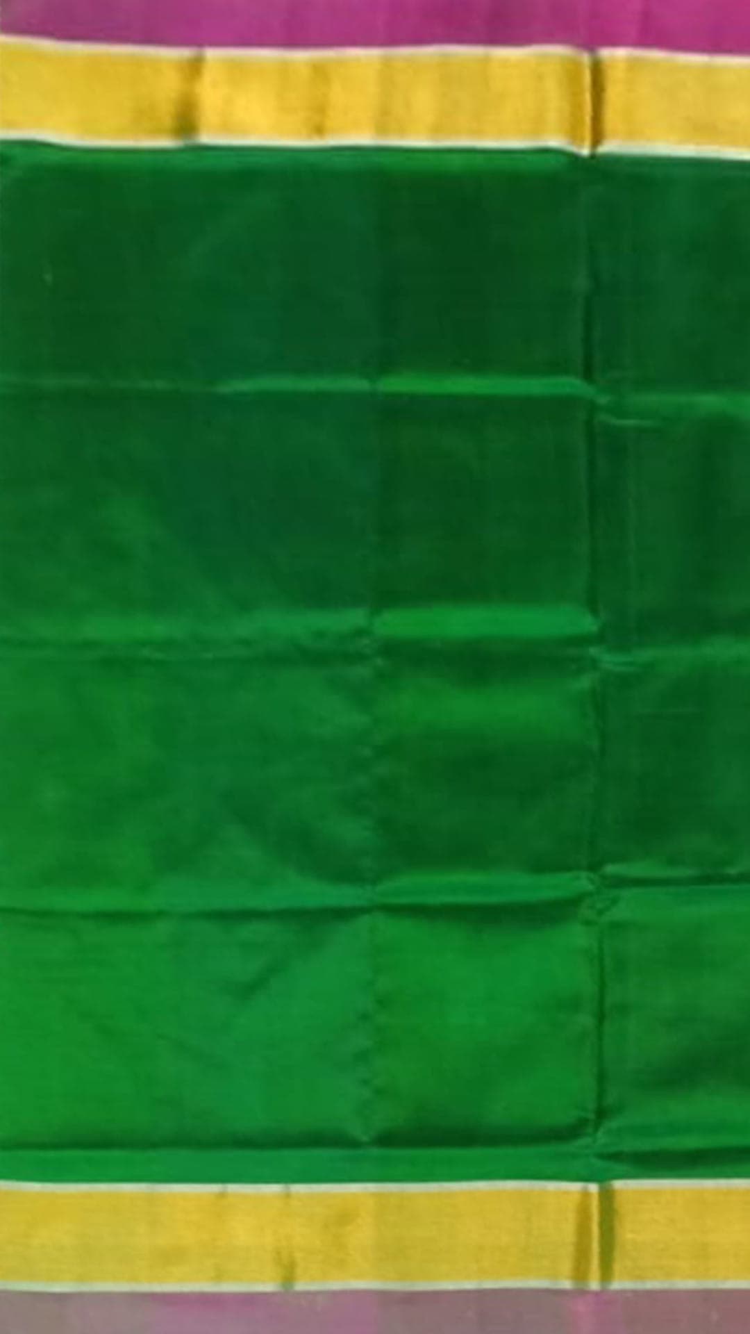Pure soft silk Green with shocking pink Pallu Uppada saree