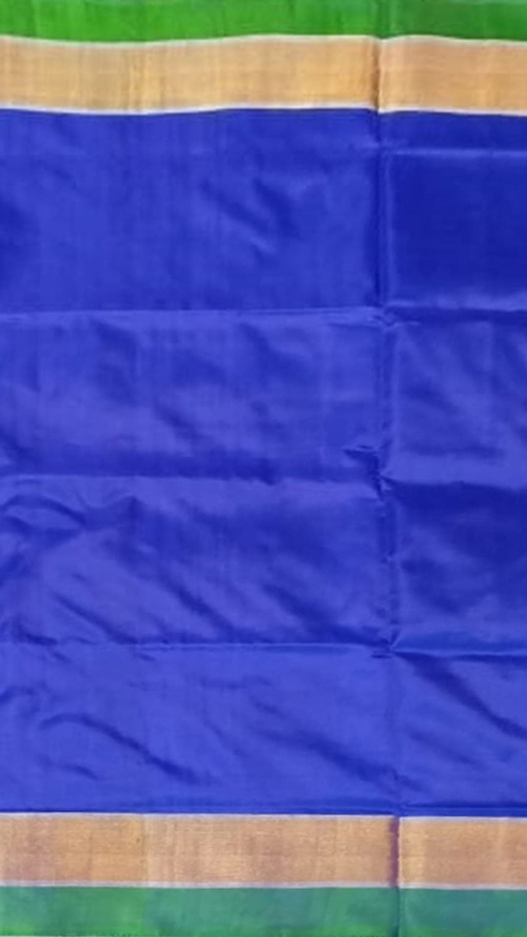 Pure soft silk blue with peacock green Pallu Uppada saree