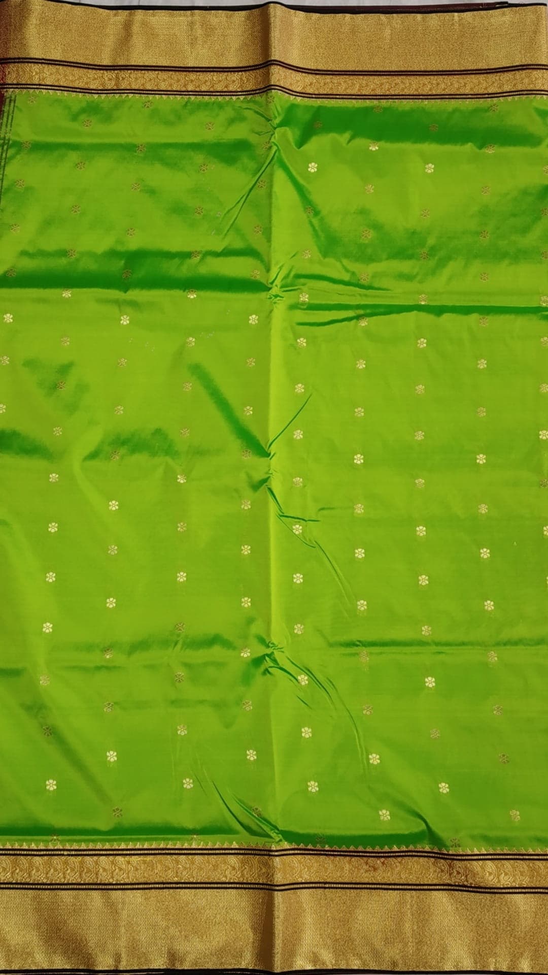 Parrot Green & black Maharani Paithani Saree