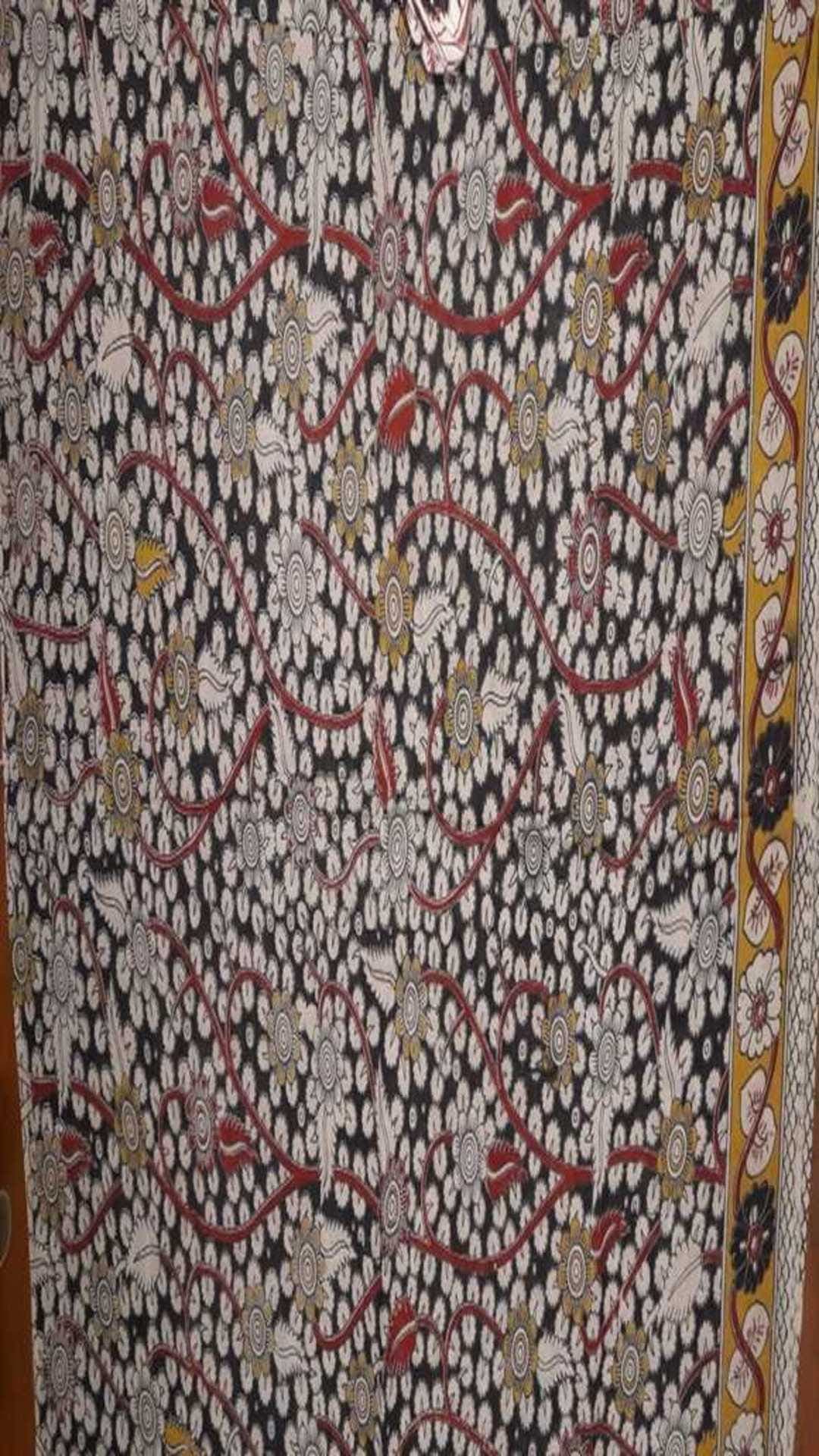 Multicolor Kalamkari saree with fancy designer pallu
