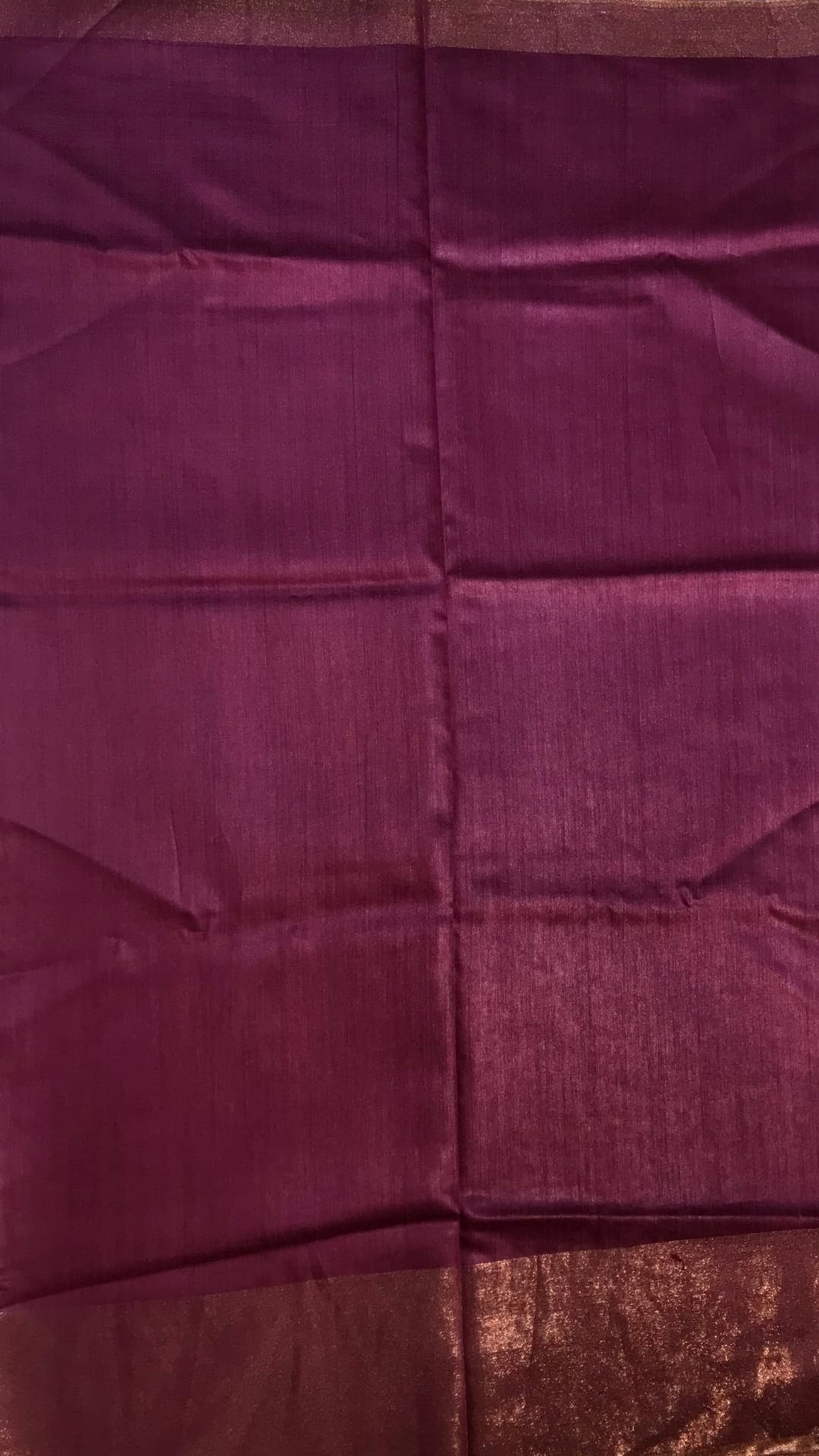 Dark purple Tussar Munga Silk Saree