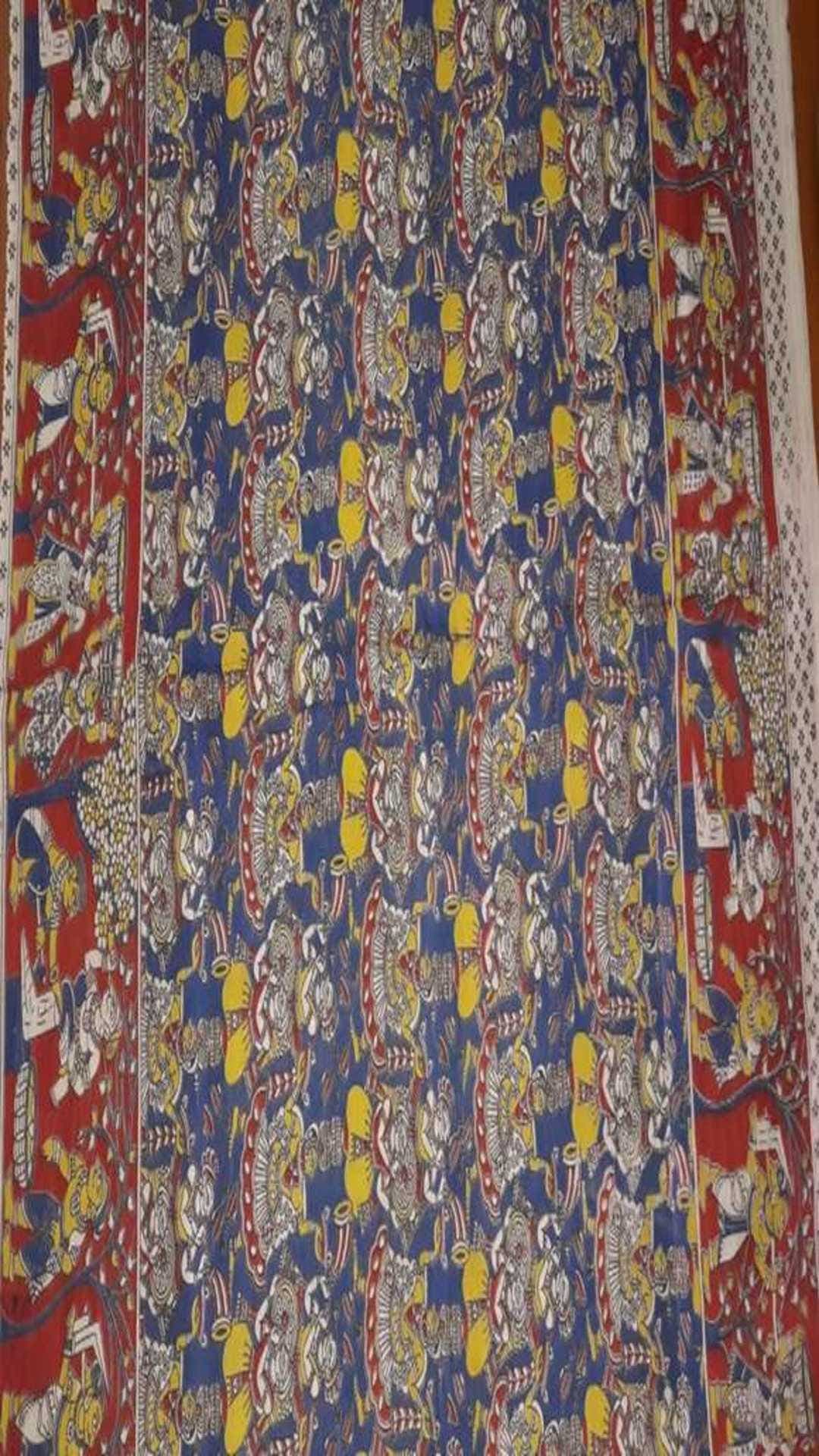 Multicolor Kalamkari saree with fancy designer pallu